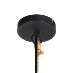 QAZQA Ländliche Hängelampe für den Außenbereich, Rattan, 40 x 55 cm – Calamus