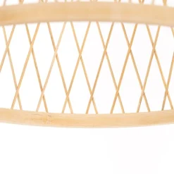 QAZQA Ländliche Hängelampe für den Außenbereich, Rattan, 40 x 55 cm – Calamus