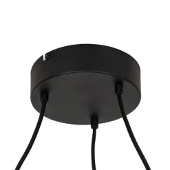 QAZQA Ländliche Hängelampe für den Außenbereich, Rattan, 3-flammig – Calamus