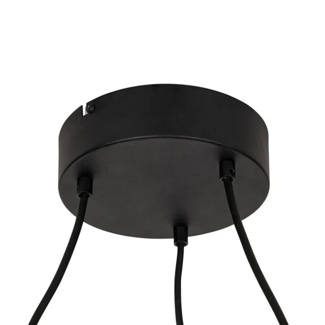 QAZQA Ländliche Hängelampe für den Außenbereich, Rattan, 3-flammig – Calamus