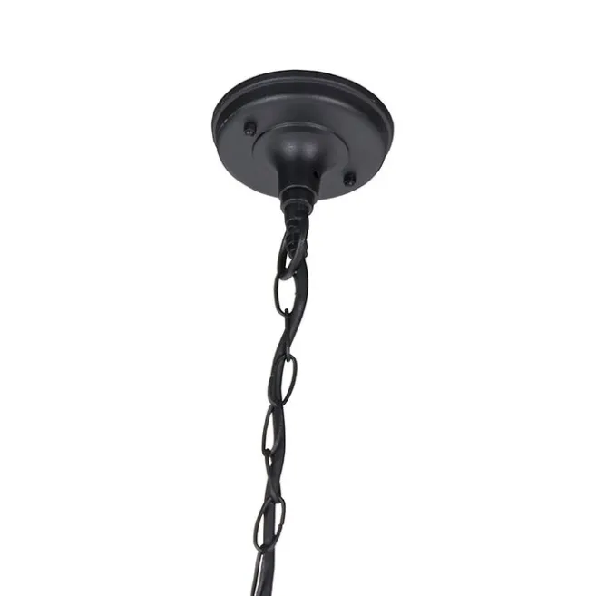 QAZQA Ländliche Hängelampe im Freien schwarz - Moreno