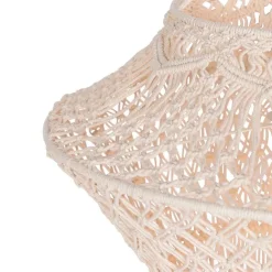 Kinder QAZQA Makramee Lampenschirm natur 90 cm