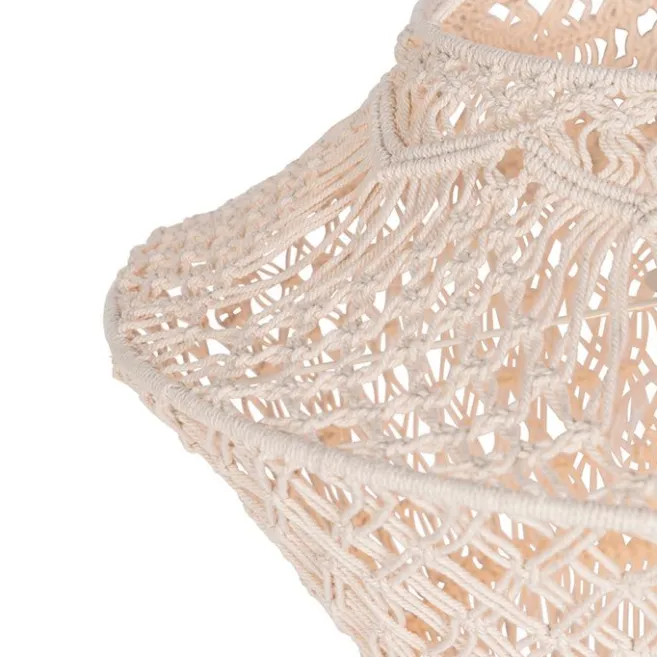 Kinder QAZQA Makramee Lampenschirm natur 90 cm