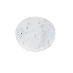 QAZQA Marmorfuß Weiß Rund für Bogenlampe XXL