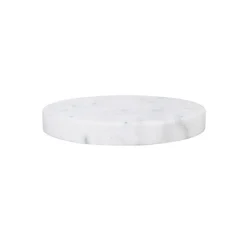 QAZQA Marmorfuß Weiß Rund für Bogenlampe XXL