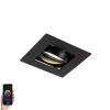 QAZQA Modern Smart Einbau Spot schwarz inkl. WiFi GU10 - Artemis