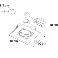 QAZQA Modern Smart Einbau Spot schwarz inkl. WiFi GU10 - Artemis