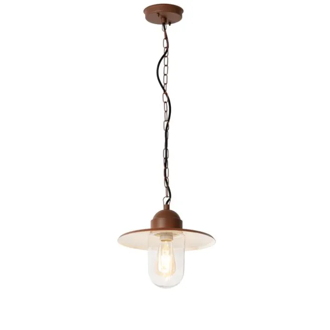 QAZQA Moderne Außenhängelampe rostbraun IP44 - Kansas