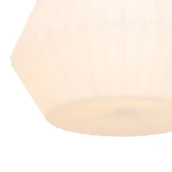 QAZQA Moderne Außenhängelampe schwarz mit weißem Schirm 32,9 cm IP44 - Robbert