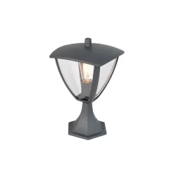 QAZQA Moderne Außenwandlaterne dunkelgrau - Platar