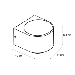 Paul Neuhaus Moderne Außenwandleuchte schwarz inkl. LED 2-flammig IP54 - Carla