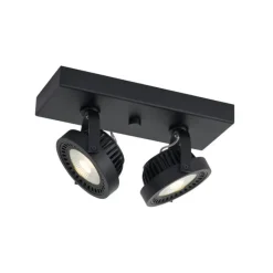 QAZQA Professional Moderne Aufbauleuchte schwarz inkl. dimmbarer LED 2-Licht - Apollo