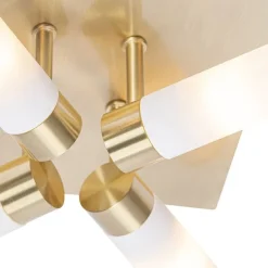 QAZQA Moderne Badezimmer-Deckenleuchte Messing 4-flammig IP44 - Bath