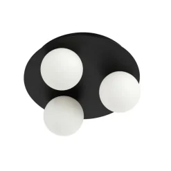 QAZQA Moderne Badezimmer-Deckenleuchte schwarz 3-Licht - Cederic