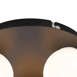 QAZQA Moderne Badezimmer-Deckenleuchte schwarz 3-Licht - Cederic