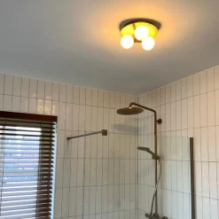 QAZQA Moderne Badezimmer-Deckenleuchte Messing 3-flammig - Cederic