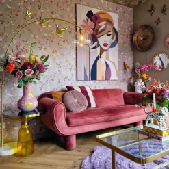 QAZQA Moderne Bogenlampe aus Messing mit klarem Glas - Arc