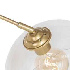 QAZQA Moderne Bogenlampe aus Messing mit klarem Glas - Arc