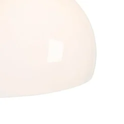 QAZQA Moderne Bogenlampe Messing mit weißem Schirm - Arc Basic