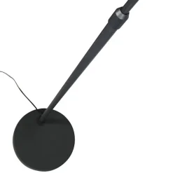 QAZQA Moderne Bogenlampe schwarz mit schwarzem Stoffschirm - Arc Basic