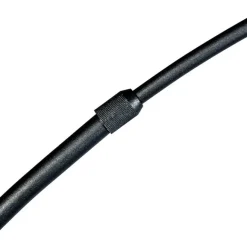 QAZQA Moderne Bogenlampe schwarz mit schwarzem Stoffschirm - Arc Basic