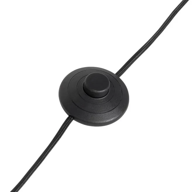 QAZQA Moderne Bogenlampe schwarz mit Rauchglas - Arc