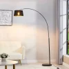 QAZQA Moderne Bogenlampe schwarz mit gold - Arc Basic