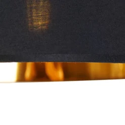 QAZQA Moderne Bogenlampe schwarz mit gold - Arc Basic