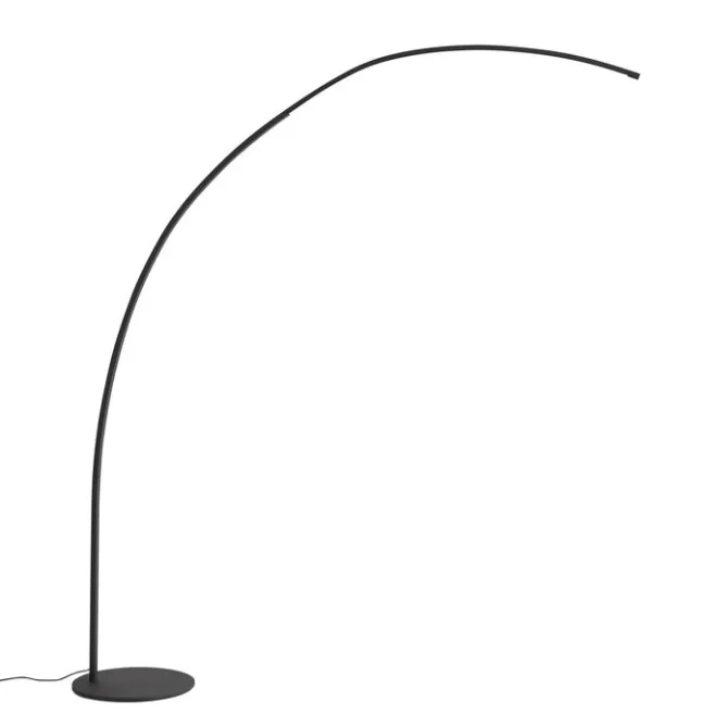 QAZQA Moderne Bogenlampe schwarz inkl. LED mit Touch-Dimmer - Arlow