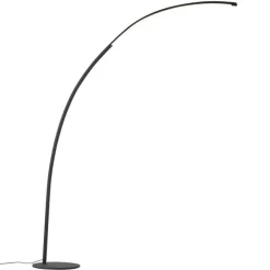 QAZQA Moderne Bogenlampe schwarz inkl. LED mit Touch-Dimmer - Arlow