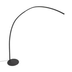 QAZQA Moderne Bogenlampe schwarz inkl. LED mit Touch-Dimmer - Arlow