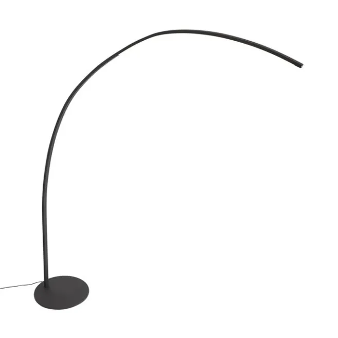 QAZQA Moderne Bogenlampe schwarz inkl. LED mit Touch-Dimmer - Arlow