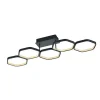 Trio Leuchten Moderne Deckenleuchte grau inkl. LED 3-stufig dimmbar - Jetse