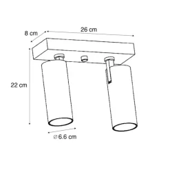QAZQA Professional Moderne Deckenleuchte Schwarz inkl. LED Dimmbar 2-flammig - Tate
