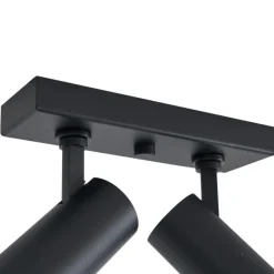 QAZQA Professional Moderne Deckenleuchte Schwarz inkl. LED Dimmbar 2-flammig - Tate