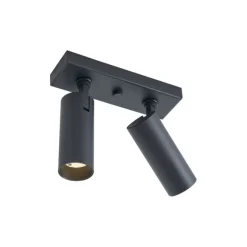 QAZQA Professional Moderne Deckenleuchte Schwarz inkl. LED Dimmbar 2-flammig - Tate