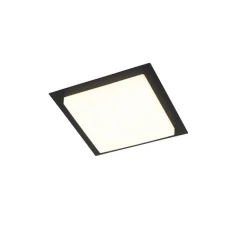 QAZQA Moderne Deckenleuchte schwarzes Quadrat inkl. LED IP44 - Lys