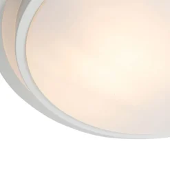 QAZQA Moderne Deckenleuchte weiß 35 cm IP44 - Walden