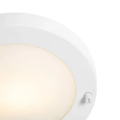 QAZQA Moderne Deckenleuchte weiß 18 cm IP44 - Yuma