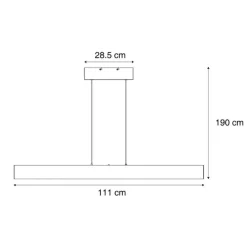 QAZQA Moderne Hängelampe Messing inkl. LED 3-Stufen-Dimmbar Easylift - Straight