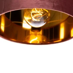 Honsel Moderne Hängelampe rosa mit Gold 30 cm - Rosalina