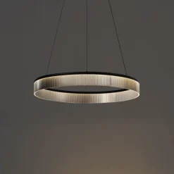 QAZQA Moderne Hängelampe Schwarz 78cm inkl. LED 3-Stufen-Dimmbar - Anello Chandelier