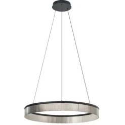 QAZQA Moderne Hängelampe Schwarz 78cm inkl. LED 3-Stufen-Dimmbar - Anello Chandelier