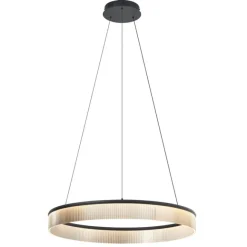 QAZQA Moderne Hängelampe Schwarz 78cm inkl. LED 3-Stufen-Dimmbar - Anello Chandelier