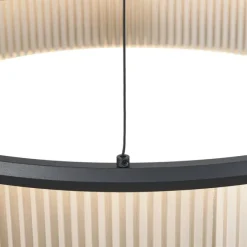 QAZQA Moderne Hängelampe Schwarz 78cm inkl. LED 3-Stufen-Dimmbar - Anello Chandelier