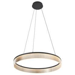 QAZQA Moderne Hängelampe Schwarz 78cm inkl. LED 3-Stufen-Dimmbar - Anello Chandelier