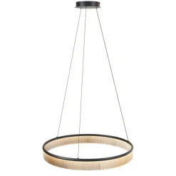 QAZQA Moderne Hängelampe Schwarz 78cm inkl. LED 3-Stufen-Dimmbar - Anello Chandelier