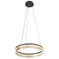 QAZQA Moderne Hängelampe schwarz 59cm inkl. LED 3-Stufen-Dimmbar - Anello Chandelier