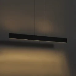 QAZQA Moderne Hängelampe schwarz inkl. LED 3-Stufen-Dimmbar Easylift - Straight