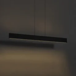 QAZQA Moderne Hängelampe schwarz inkl. LED 3-Stufen-Dimmbar Easylift - Straight